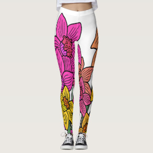 Blume für farbenfrohe Kleidung Leggings