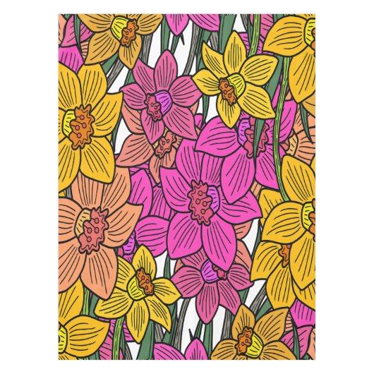 Blume für farbenfrohe Kleidung Tischdecke (Vorderseite)