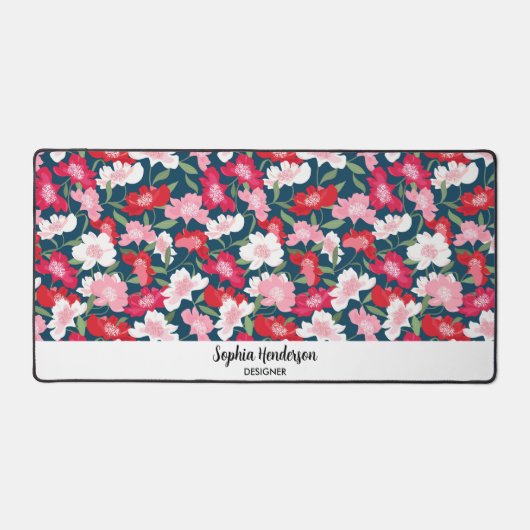 Blume für farbige Gärten Niedlicher Text Schreibtischunterlage (Vorderseite)