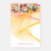 Blume für farbige Rose Post-it Klebezettel (Vorderseite)