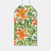 Blume für Ferien & Handmalerei Geschenkanhänger (Rückseite)