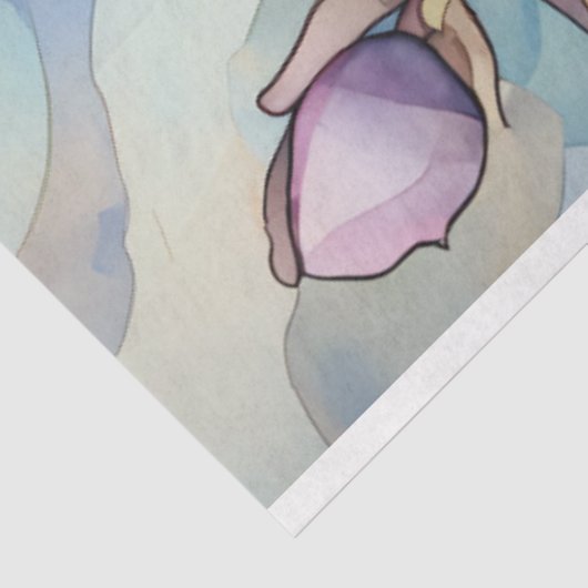 Blume für festgehaltenes Glas Seidenpapier (Ausschnitt)