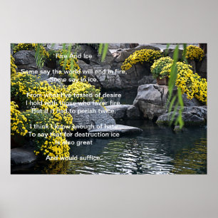 Blume für Feuer und Eis Poster
