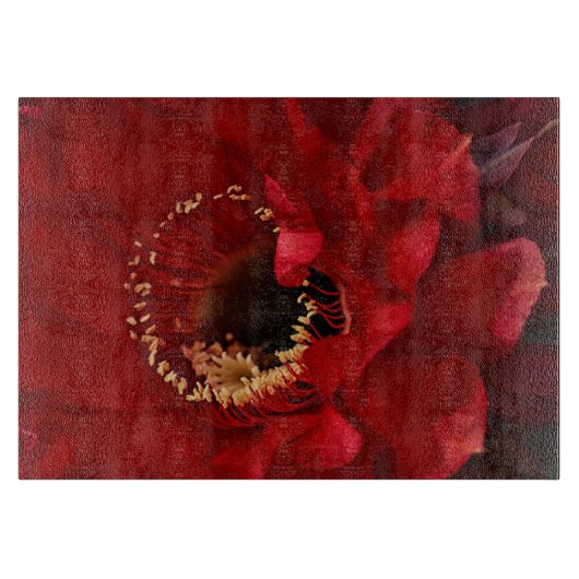 Blume für Feuerlichtkaktus Schneidebrett (Vorderseite)