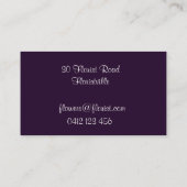 Blume für Floristen Visitenkarte (Rückseite)