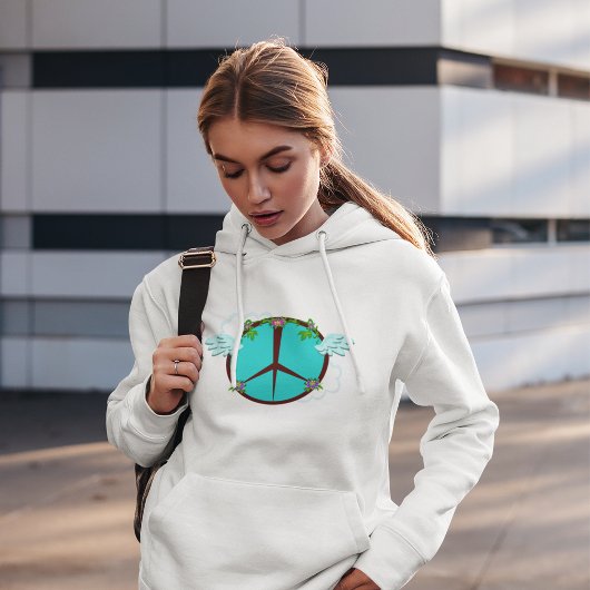 Blume für Frieden Hoodie