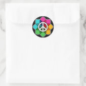 Blume für Frieden Runder Aufkleber (Tasche)