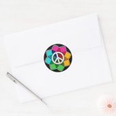 Blume für Frieden Runder Aufkleber (Umschlag)