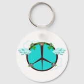 Blume für Frieden Schlüsselanhänger (Vorderseite)