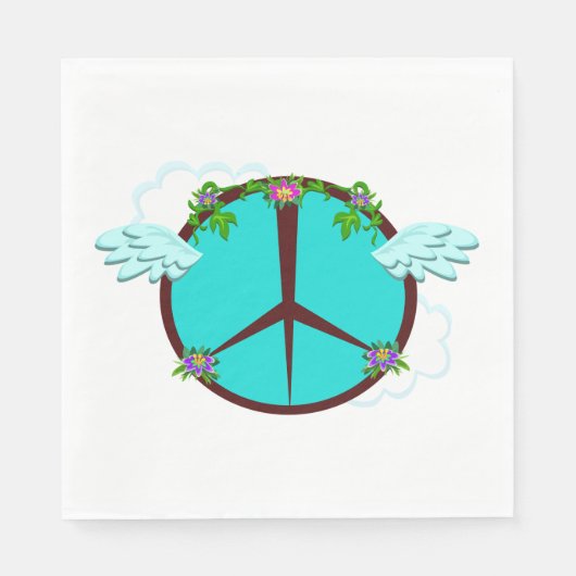 Blume für Frieden Serviette (Vorderseite)