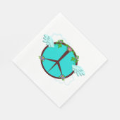 Blume für Frieden Serviette (Ecke)