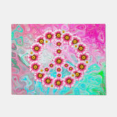 Blume für Friedenszeichen Fußmatte (Vorderseite)