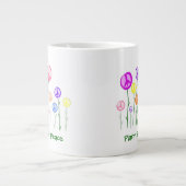Blume für Friedenszeichen Jumbo-Tasse (Vorderseite)