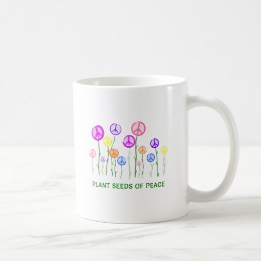 Blume für Friedenszeichen Kaffeetasse (Rechts)