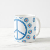 Blume für Friedenszeichen Kaffeetasse (VorderseiteRechts)