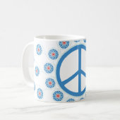 Blume für Friedenszeichen Kaffeetasse (Vorderseite Links)