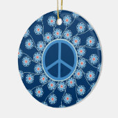 Blume für Friedenszeichen Keramik Ornament (Links)