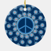 Blume für Friedenszeichen Keramik Ornament (Hinten)