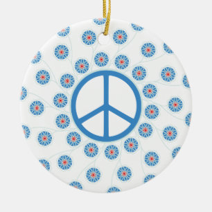 Blume für Friedenszeichen Keramik Ornament