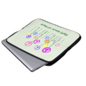 Blume für Friedenszeichen Laptopschutzhülle (Vorne Knopf)