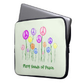 Blume für Friedenszeichen Laptopschutzhülle (Vorderseite Links)