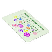 Blume für Friedenszeichen Magnet (Rechte Seite)