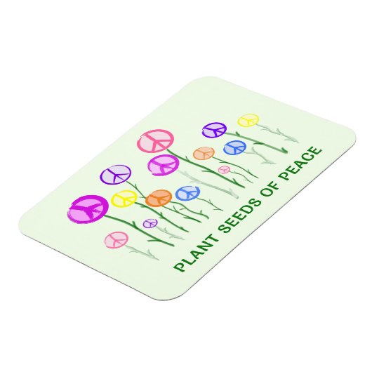Blume für Friedenszeichen Magnet (Linke Seite)
