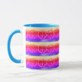 Blume für Friedenszeichen mit Regenbogenfarben Tasse (Links)