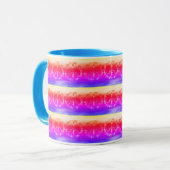 Blume für Friedenszeichen mit Regenbogenfarben Tasse (Vorderseite Links)