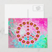 Blume für Friedenszeichen Postkarte (Vorne/Hinten)
