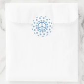 Blume für Friedenszeichen Runder Aufkleber (Tasche)