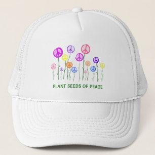 Blume für Friedenszeichen Truckerkappe