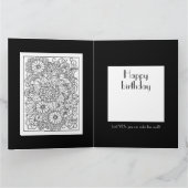 Blume für gefaltete Farbgrüße Karte (Innenseite)