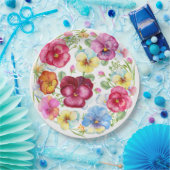 Blume für gemischte Aquarellfarben Pappteller (Party)