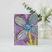 Blume für gemischte Medien Postkarte (Stehend Vorderseite)