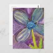 Blume für gemischte Medien Postkarte (Vorne/Hinten)