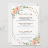 Blume für geometrische Aquarellfarben - Begrüßung Einladung (Rückseite)