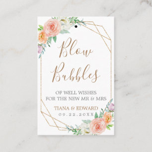 Blume für geometrische Aquarellfarben Visitenkarte