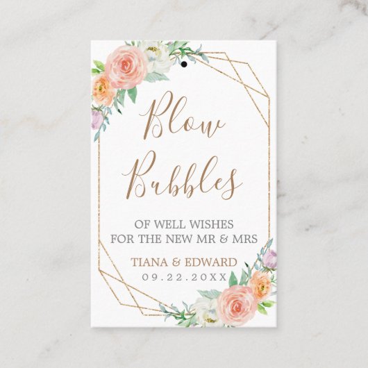 Blume für geometrische Aquarellfarben Visitenkarte (Vorderseite)