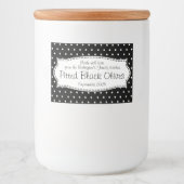 Blume für gepeitschte Oliven-Polka Lebensmitteletikett (Vorderseite)