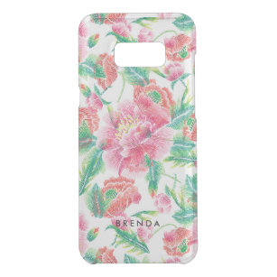 Blume für Girl-Rosa Monogramm 4 Get Uncommon Samsung Galaxy S8 Plus Hülle
