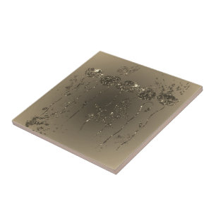 Blume für Gold Glitzer Keramik Fliese