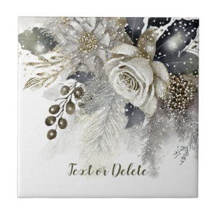 Blume für goldene Rosen Fliese