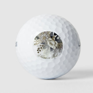 Blume für goldene Rosen Golfball
