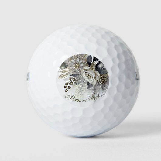 Blume für goldene Rosen Golfball (Vorderseite)