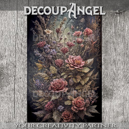 Blume für Gothic Angels #2 - Decoupage - Seidenpapier