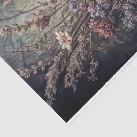 Blume für Gothic Angels #2 - Decoupage - Seidenpapier (Detail)