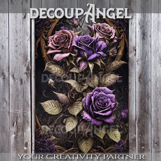 Blume für Gothic Angels #3 - Decoupage - Seidenpapier