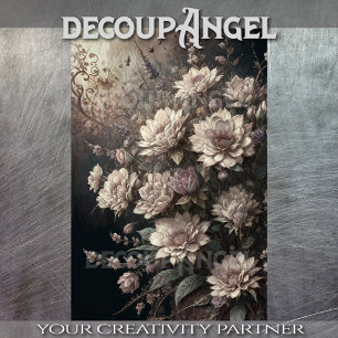 Blume für Gotische Engel #5 - Decoupage - Seidenpapier