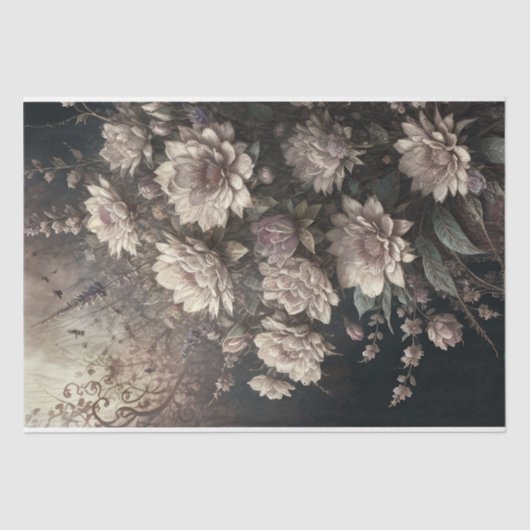 Blume für Gotische Engel #5 - Decoupage - Seidenpapier (Vorderseite)